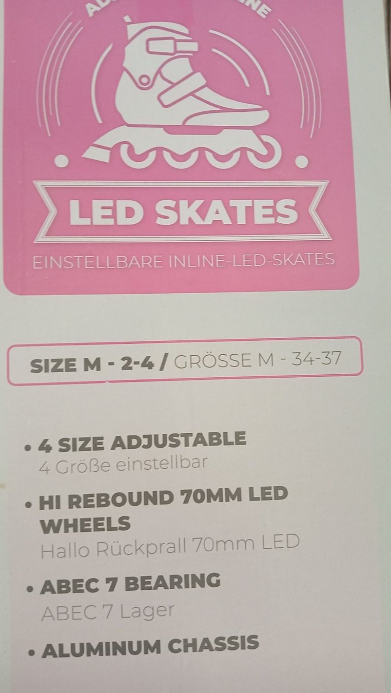 Pattini in linea & Pattini a rotelle: Rollschuhe mit LED Gr. 34-37 – Nuovo (secondo la descrizione) da Rüfenacht BE venduto da anemask 2