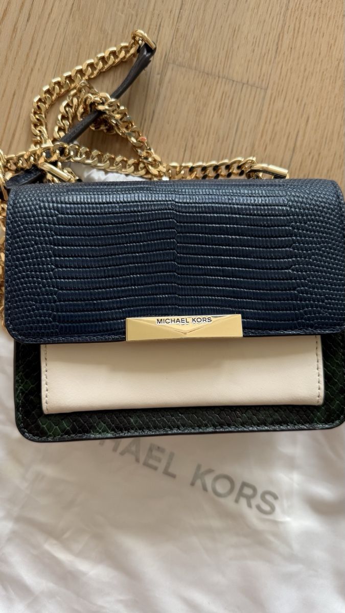 Michael Kors Borse da donna: Michael Kors Crossbody Bag - Navy Lizard Embossed Leather – Usato da Pratteln venduto da phi_2b8n