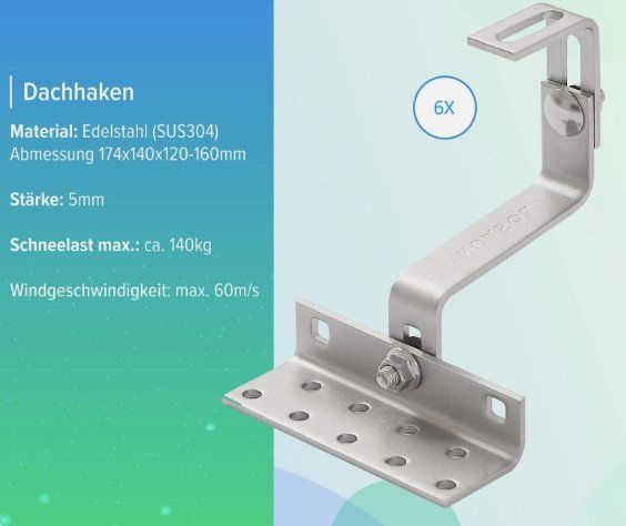 Solargeräte und Solarprodukte: PV Photovoltaik Solarpanel Halterung – Neu und originalverpackt aus Amriswil von JaJa-Express 3