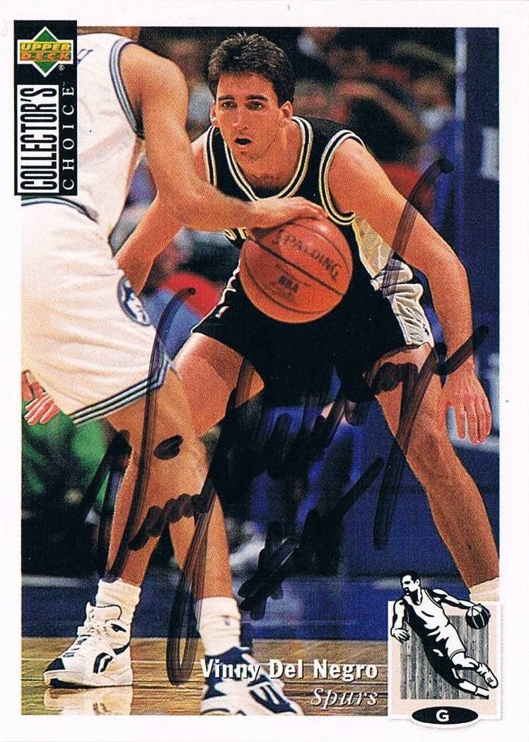 Autografi: Vinny Del Negro NBA Spurs Autogramm Upper Deck 6x9cm – Usato da Bischofszell venduto da Gottselig