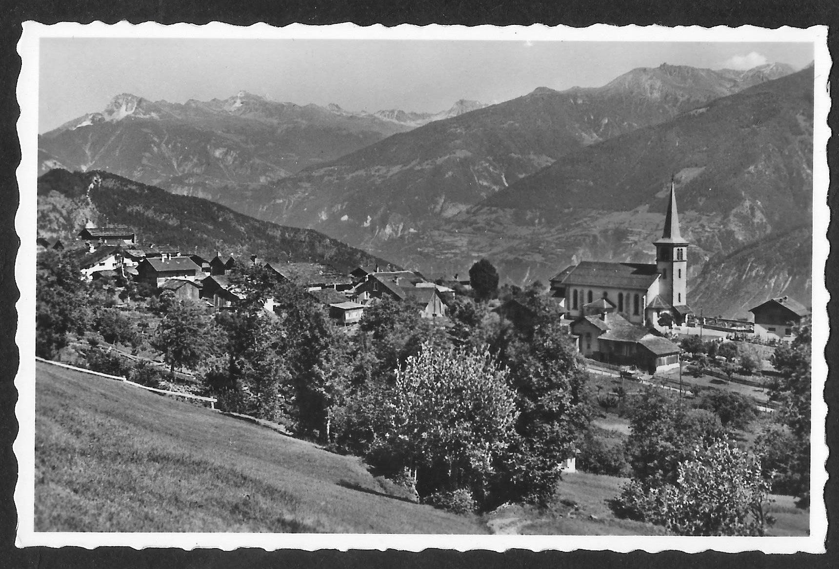 Cartoline postali: Arbaz sur Sion Dorfansicht – Usato da Olten venduto da clotaldi