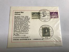 briefmarken, ganzsache deutschland, 22.5.1968, august bier,