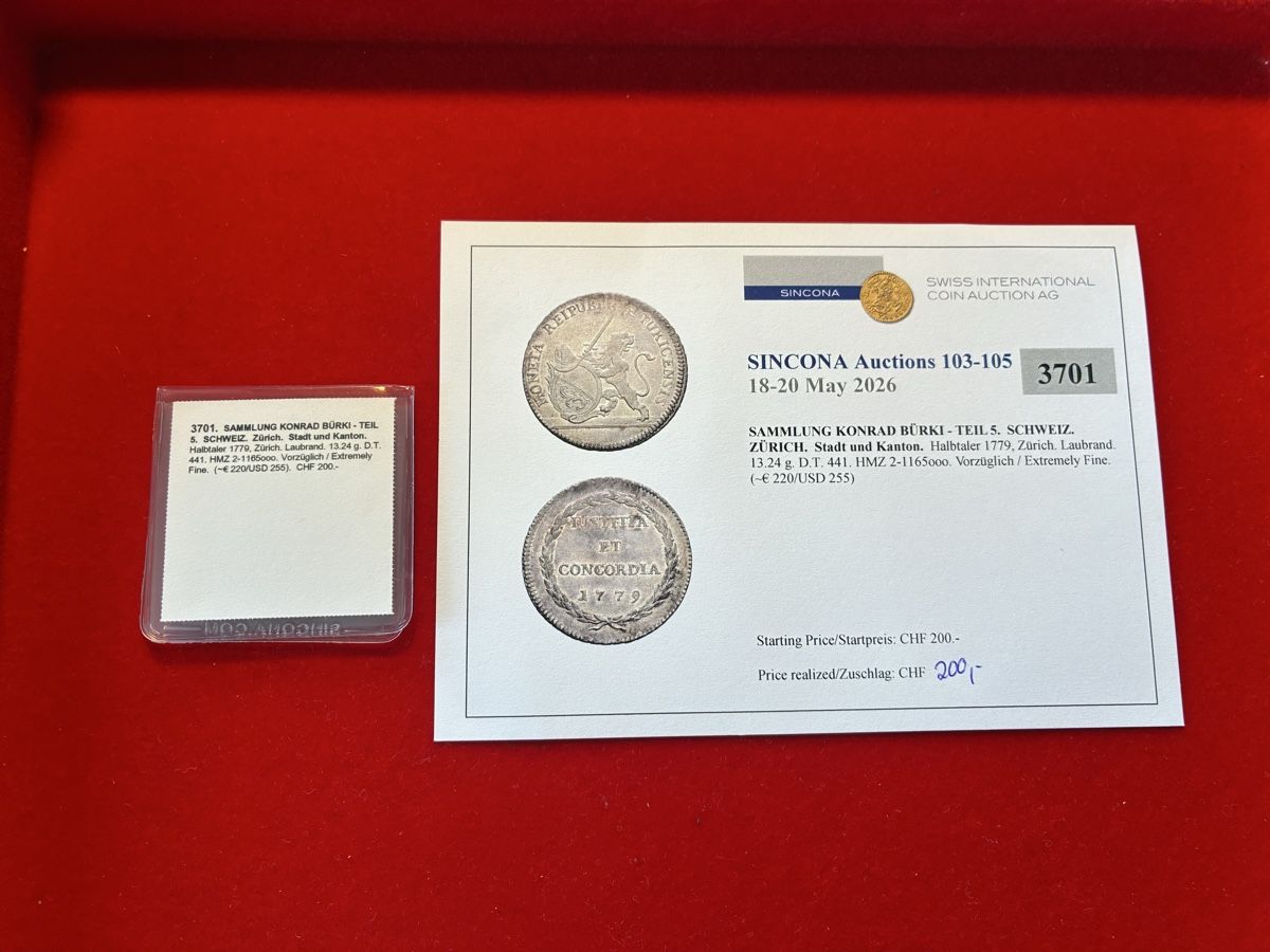 Tutti le monete: Halbtaler Zürich 1779 – Usato da Birmensdorf ZH venduto da VRENELI1897 2