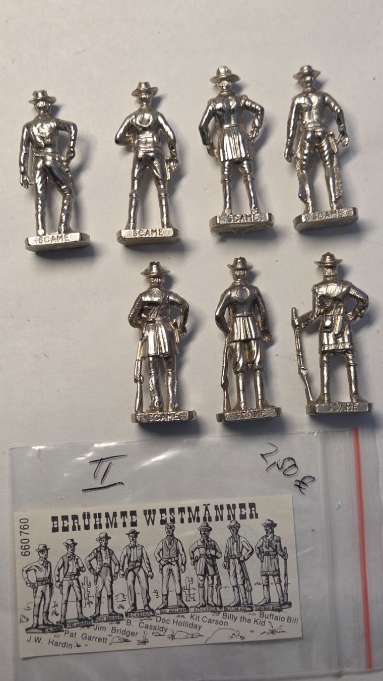 Figuren: Ü-ei Metall Berühmte Westmänner 2 chrom – Gebraucht aus Zürich von Tobi76