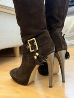 Braune leder stiefel gr. 39