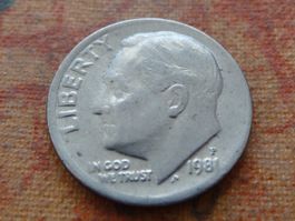 USA ONE DIME 1981