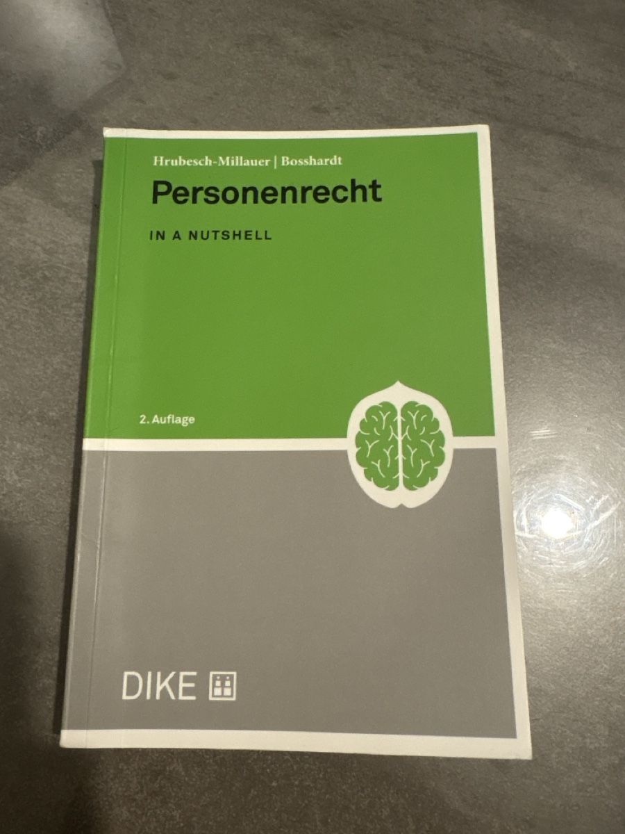 Libri: Personenrecht IN A NUTSHELL 2. Auflage  – Usato da Gebenstorf venduto da mutha3