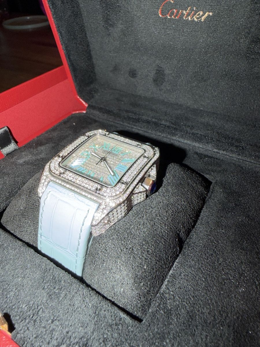 Cartier Montres: Cartier Santos Iced Out – D'occasion à Studen BE par mme_zv2z 3