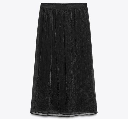 ZARA Midirock Maxirock Rock schwarz Gr.M NEU