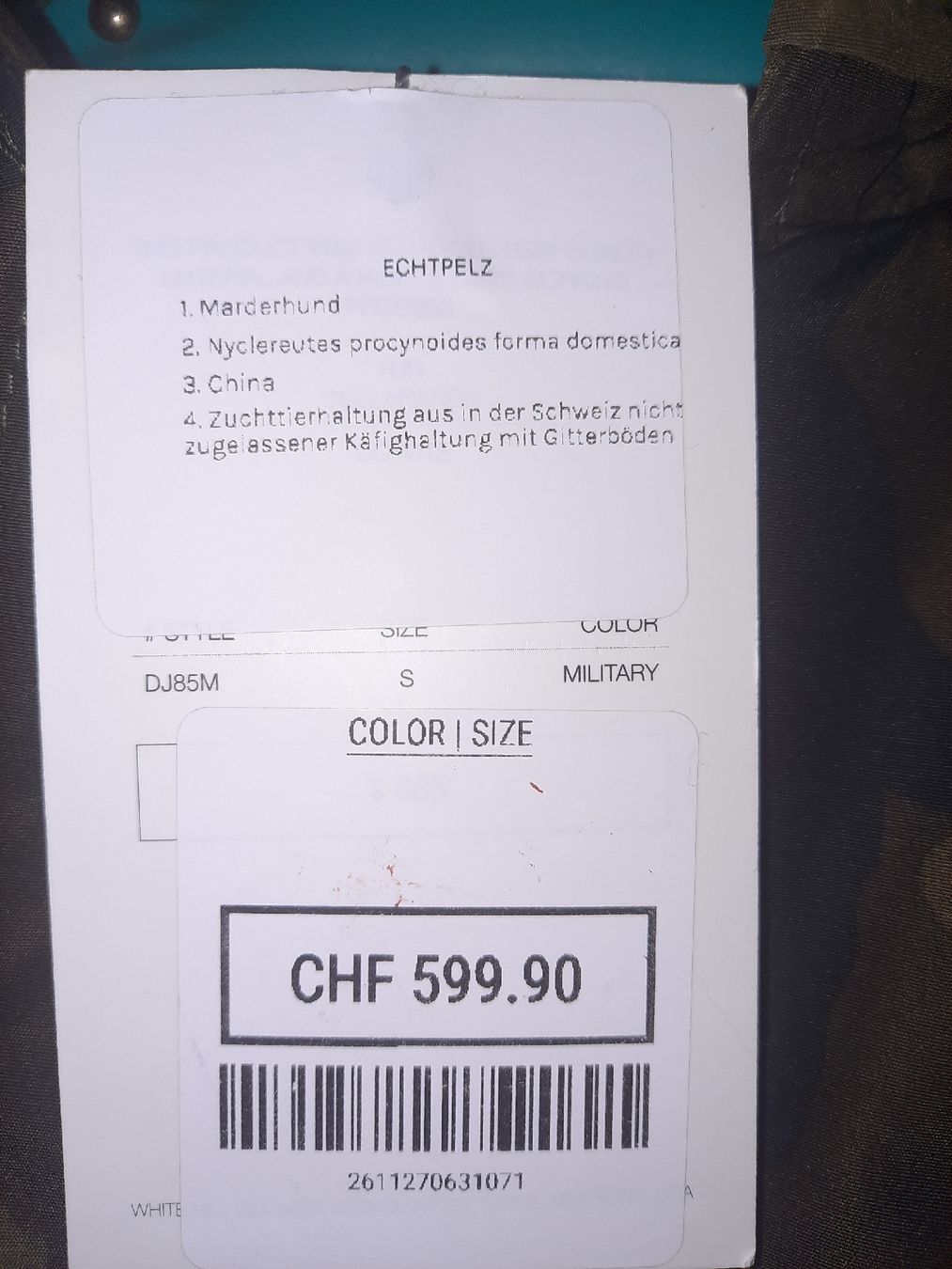 Giacche: Winterjacke mit Echtpelz, Grösse S, Camouflage Muster – Nuovo e nell'imballaggio originale da Däniken SO venduto da Tamysshopy 2