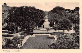 Gruss aus DÜSSELDORF - Königsallee, alte Postkarte 1951