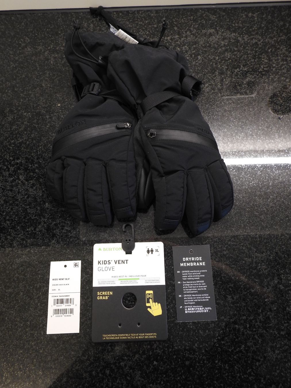 Burton Guanti: Burton Snowboard Handschuhe Kids Cent GLV True Black – Nuovo (secondo la descrizione) da Greifensee venduto da Steli77