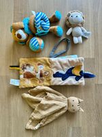 Baby Spielzeug-Set: Spielspirale, Rassel, Stoffbuch, Schmuse