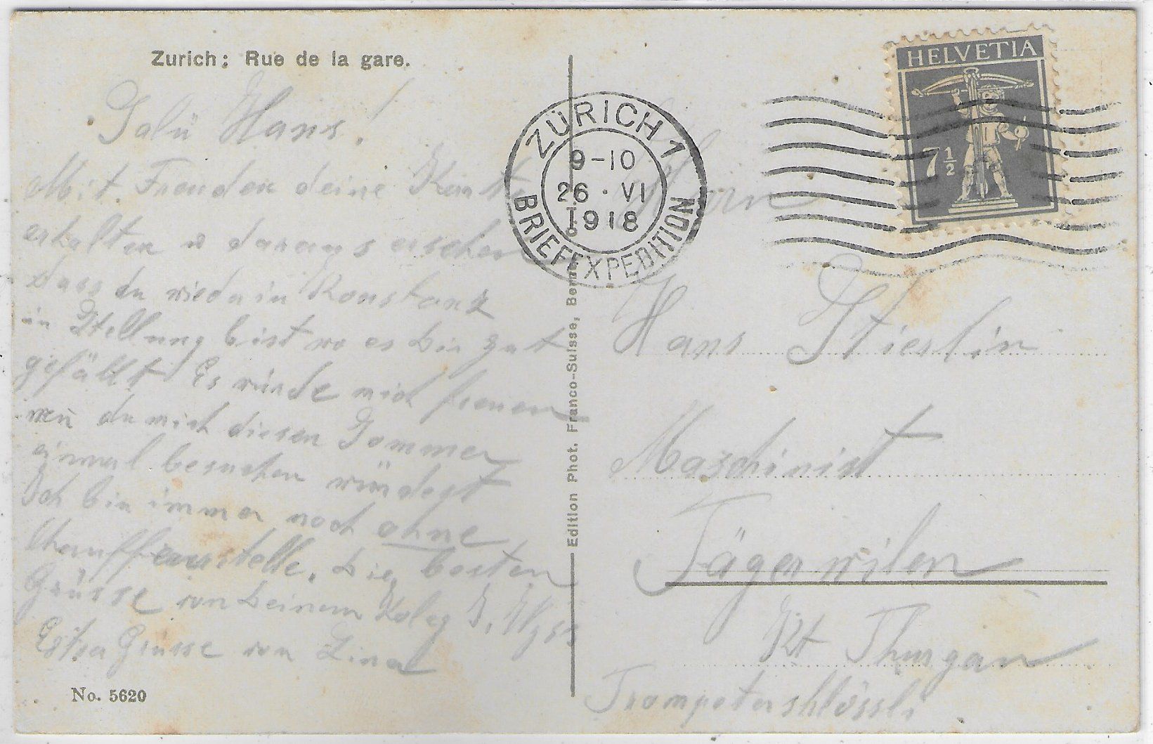 Cartoline postali: Zürich - Bahnhofstrasse - Litho – Usato da Ettingen venduto da Kartenplanet 1