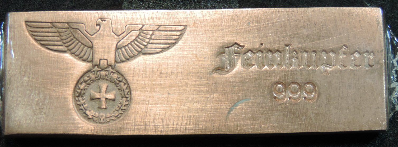 Metalli preziosi: Kupferbarren 999 mit Reichsadler – Usato da Duggingen venduto da doogbua