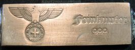 Kupferbarren 999 mit Reichsadler