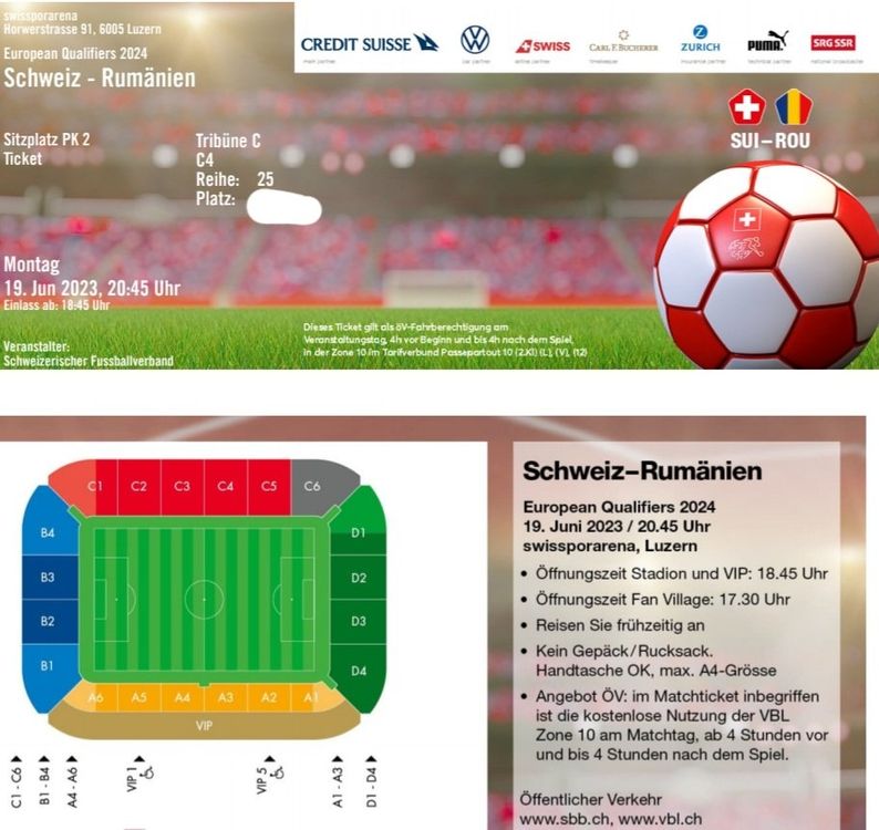 EM Quali 2024 / Schweiz vs Rumänien Kaufen auf Ricardo