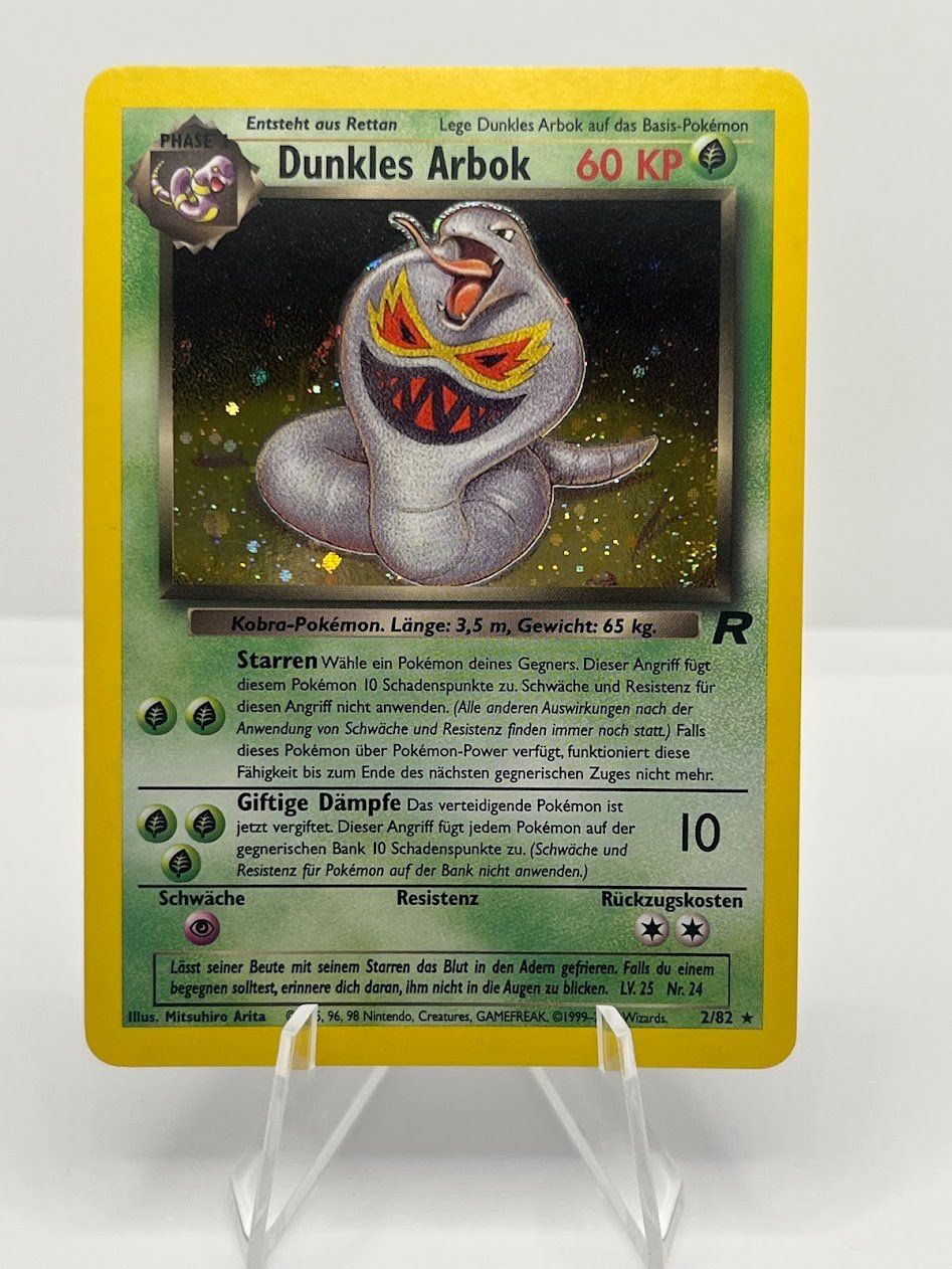 Pokémon Carte collezionabili: Pokemon Karte - Dunkles Arbok Holo Rocket DE – Usato da schaan venduto da Schokoloco