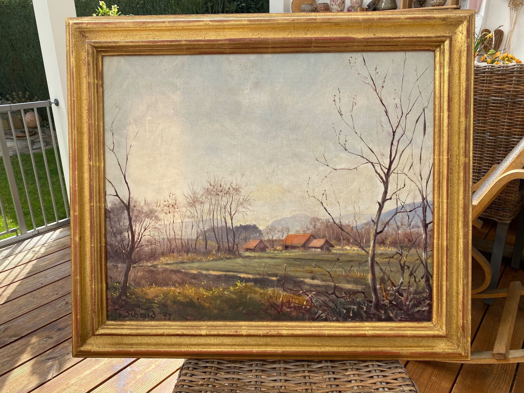 Dipinti: Schönes Landschaftsölgemälde Theodor Schmid – Usato da Rünenberg venduto da Fendi02