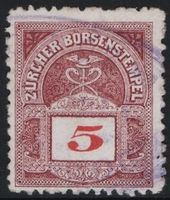 5 Rp. Fiskalmarke vom Kanton ZÜRICH