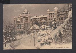 Caux  Le Caux-Palace im Winter   :   alte Ansichtskarte 1922