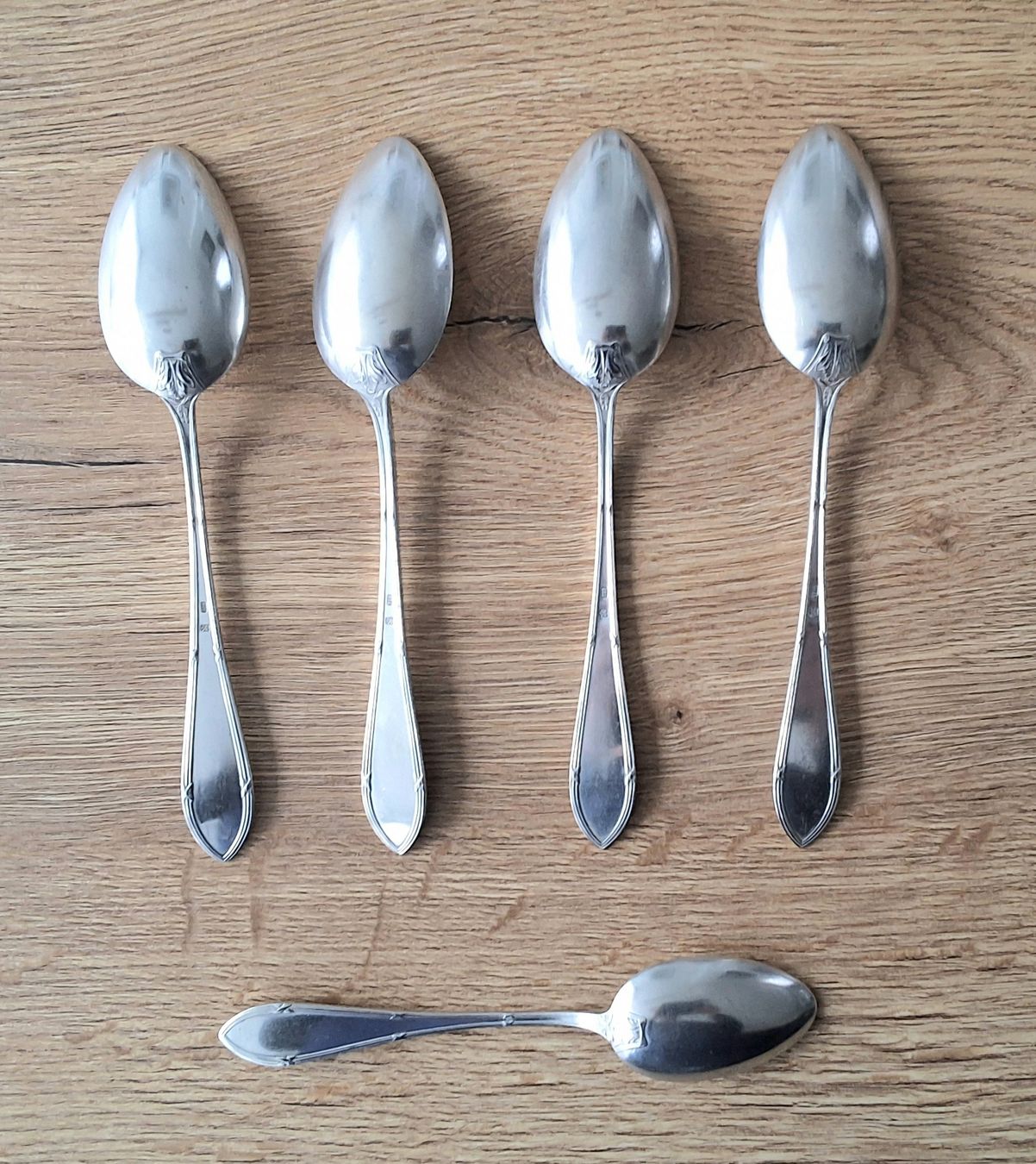 Jezler Löffel: 4 + 1 Löffel (Silber 800) JETZLER – Gebraucht aus Oftringen von Waltereg 1