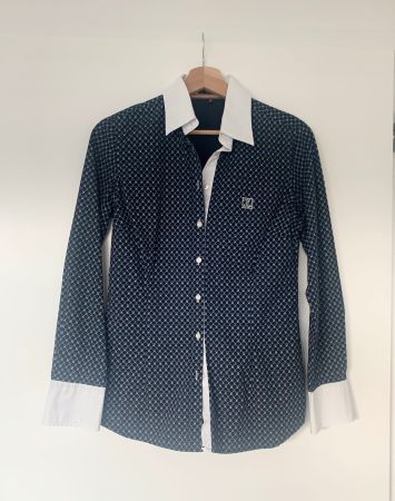 Jette Navy Skull Print Shirt