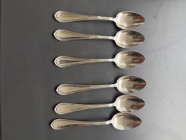Lot de 6 cuillères modèle perle argent 3x925/3x800