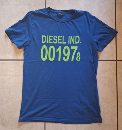 T-Shirt Gr. M, Diesel, blau-grün
