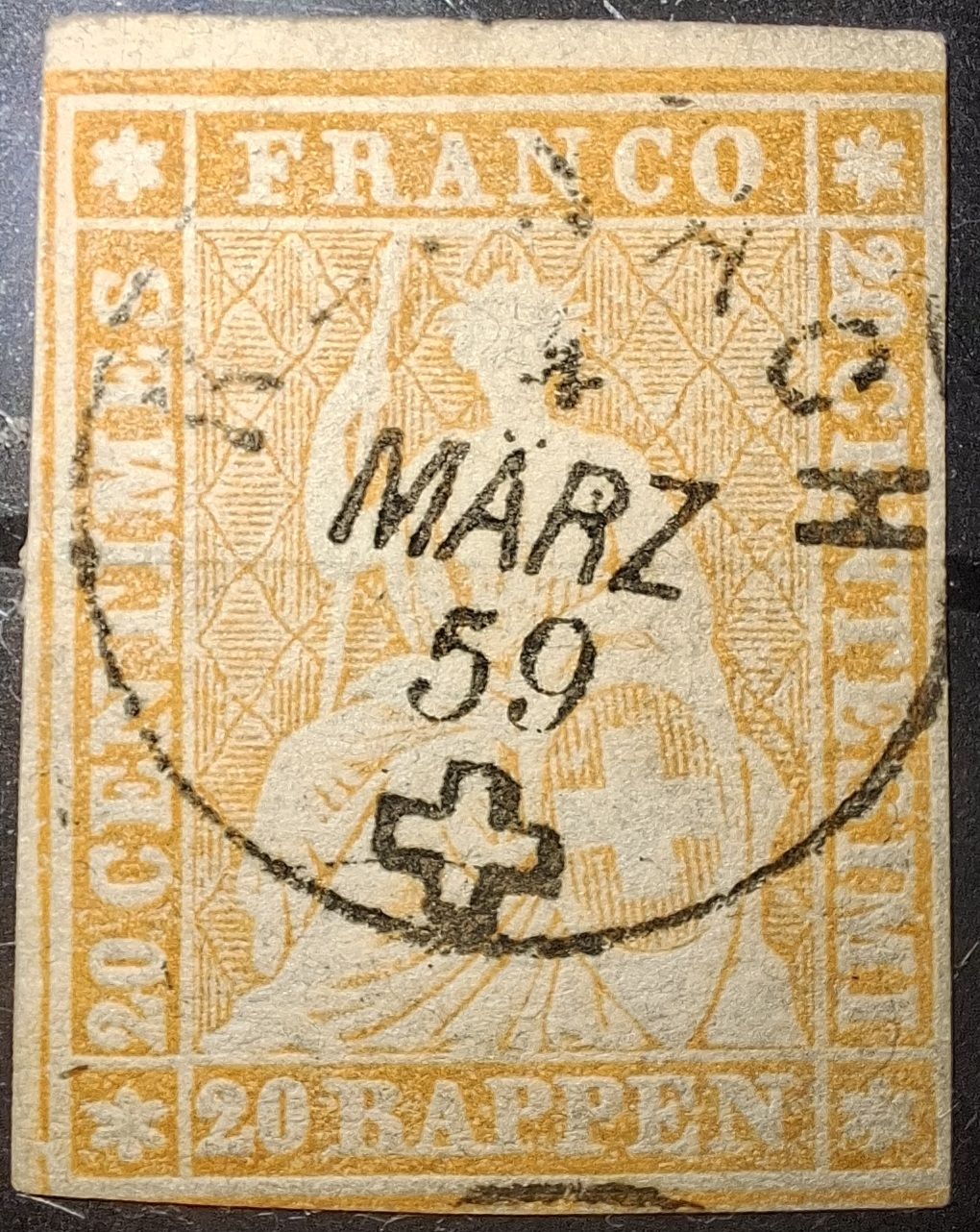 Tutti i francobolli: Strubel 25D Kat. 280.- – Usato da Balgach venduto da SIMEON27