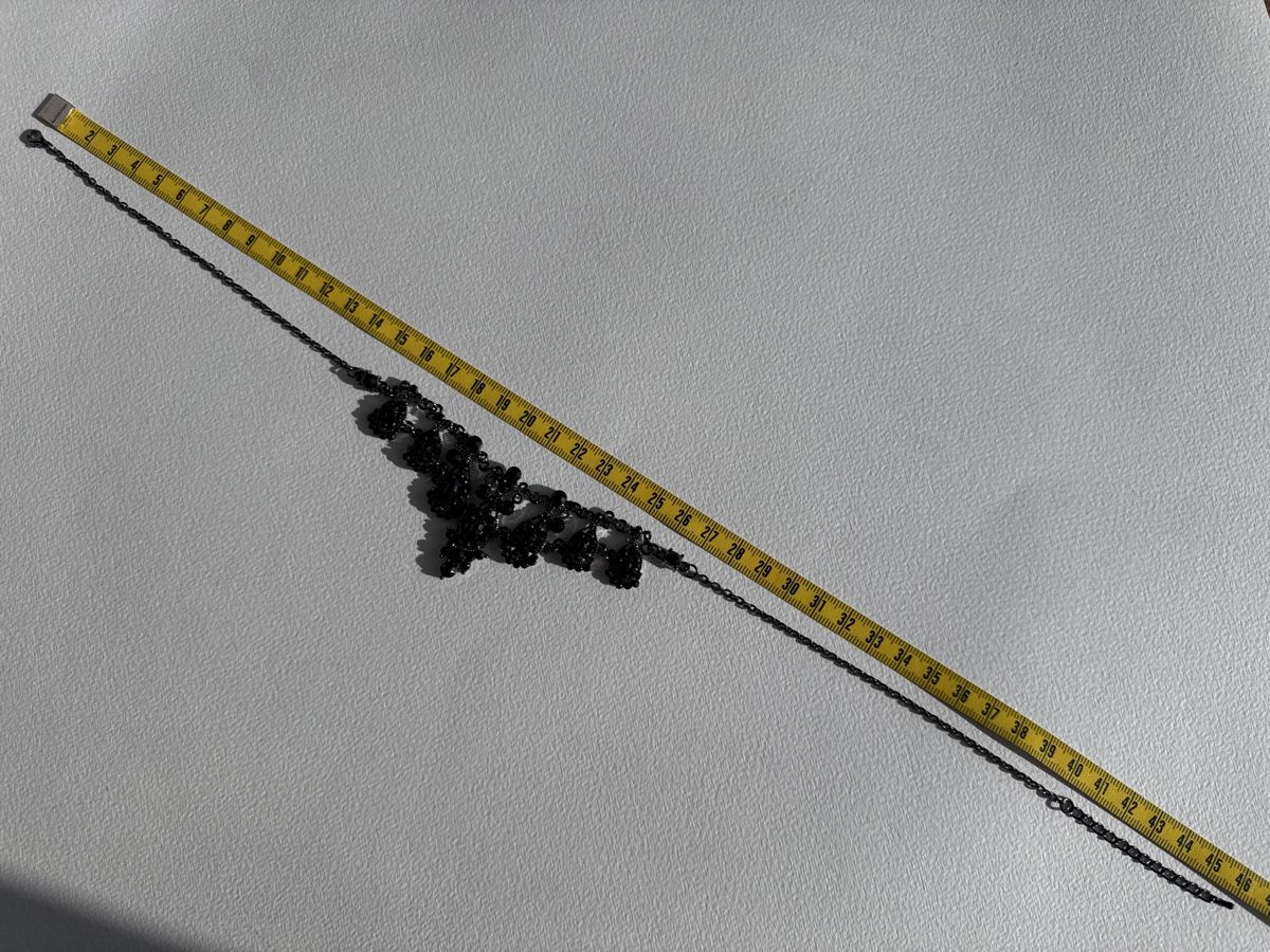 Catenine: Elegante schwarze Halskette mit Strass Steinen – Usato da HORGEN venduto da vladibarca10 6