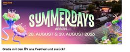 Summerdays Arbon 28 August 2026 Festival Pass 