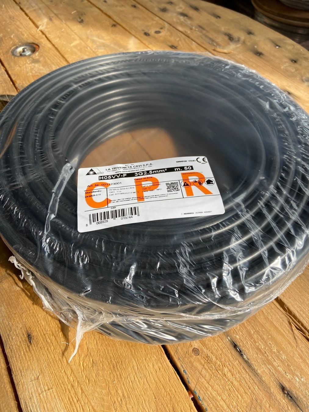 Kabel: 50m TD Kabel 3x2,5mm2 H05VV-F flexibel – Neu und originalverpackt aus Zwingen von boehm-kabel