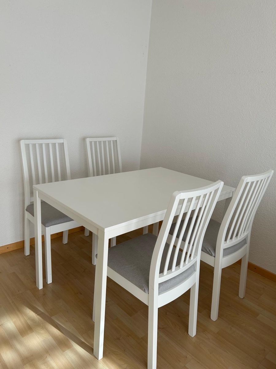 Esstisch Mit Stuhlen Set Weiss