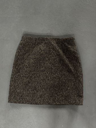 H&M Herringbone Mini Skirt XS - Cozy Fall/Winter Essential!