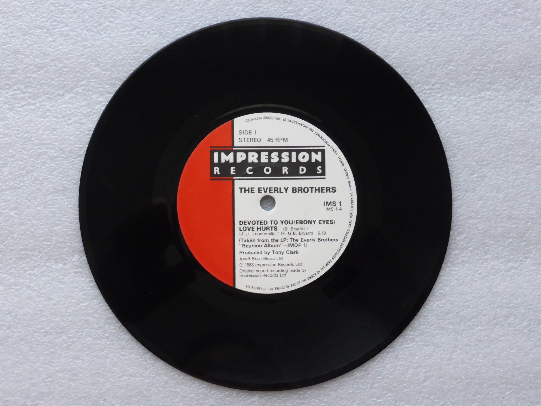 Dischi in vinile: Vinyl Single   THE EVERLY BROTHERS – Usato da Küssnacht am Rigi venduto da Mondkinder 2