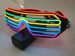 Future Punk Cyber LED Leucht Brille Neon Glow (Color)