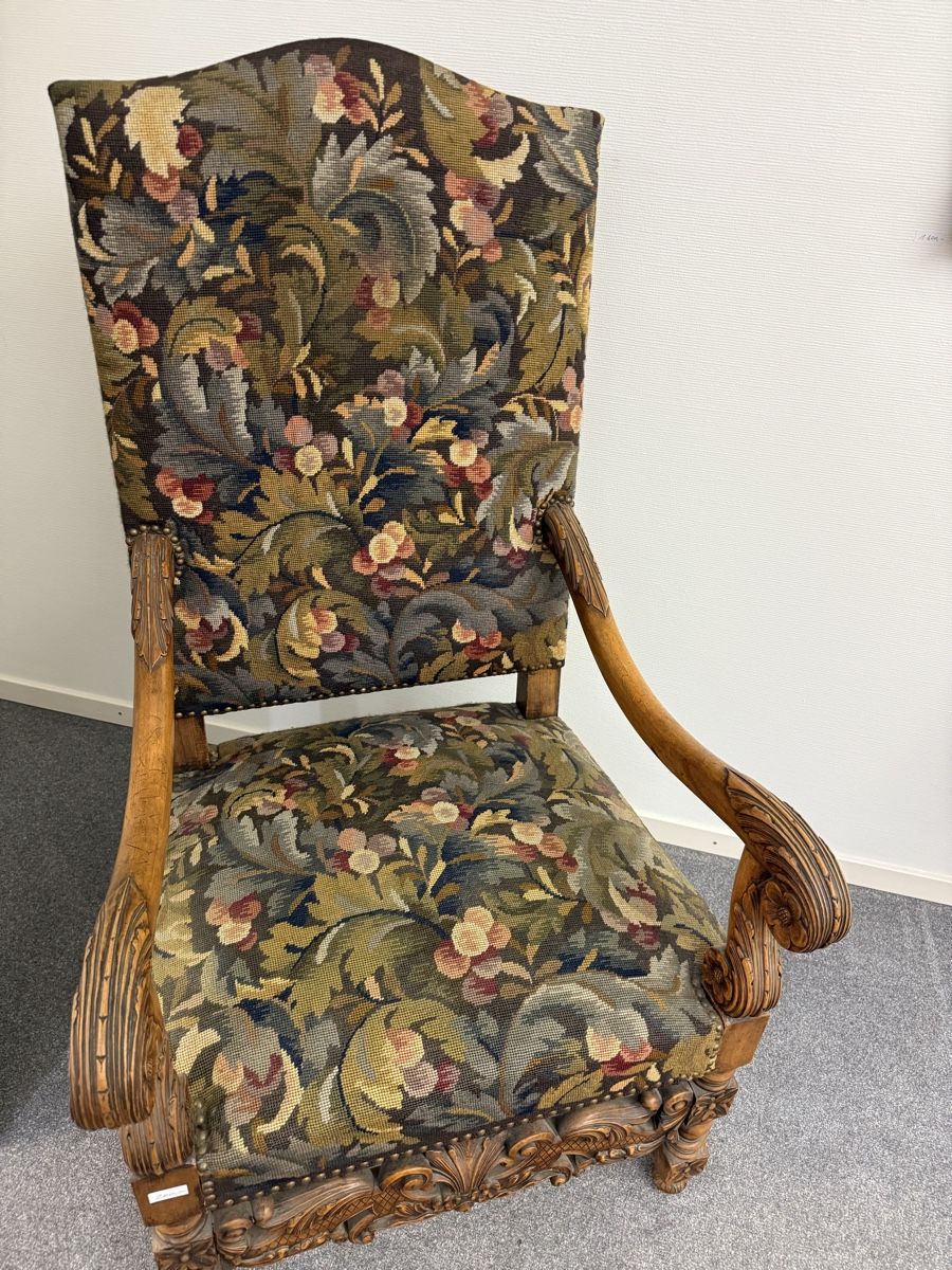 Sessel: Barocker Sessel / Stuhl mit einzigartigem Gobelin, Top! – Gebraucht aus Berlingen von Bodensee125