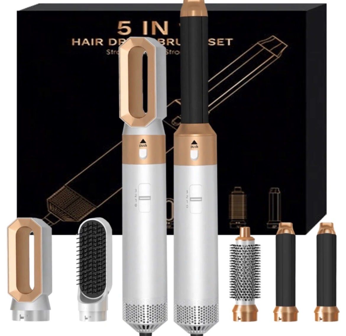 Asciugacapelli: 5 in 1 Haarstyler Set - Locken, Glätten, Volumen – Nuovo e nell'imballaggio originale da Emmenbrücke venduto da ShopDirect