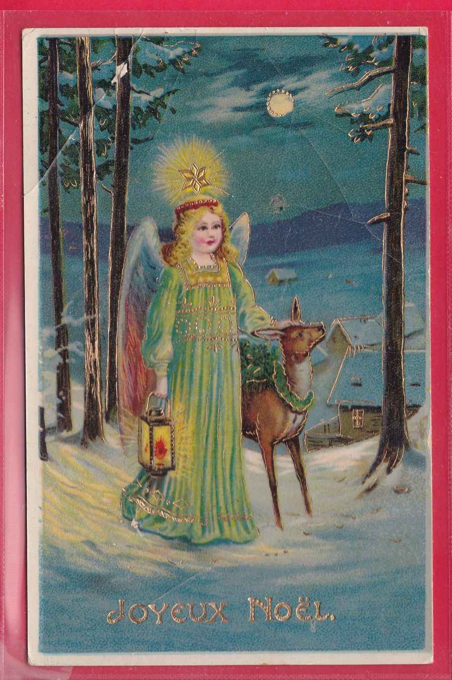 Cartoline postali: JOYEUX NOEL, 25.12.1927 – Usato da Oberrieden venduto da Gebirgsstelze