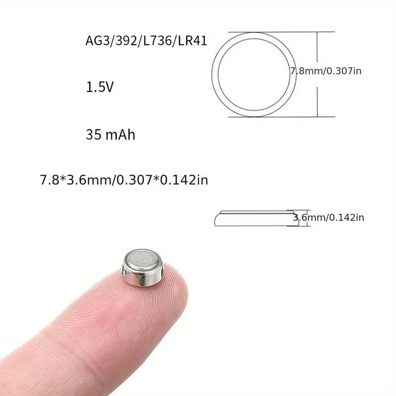 Caricatori & Batterie: AG 3 / LR41 1.5V Button Battery list/ voire liste compatible – Nuovo e nell'imballaggio originale da Minusio venduto da graziano11 1