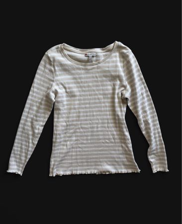 Langarmshirt Street One gestreift beige Grösse 34 neu