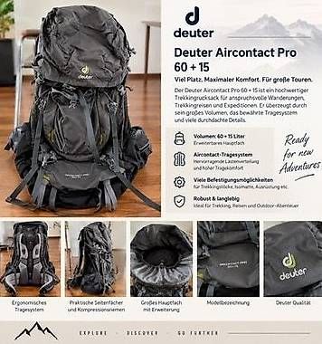 Deuter Aircontact Pro 60+15 Trekkingrucksack