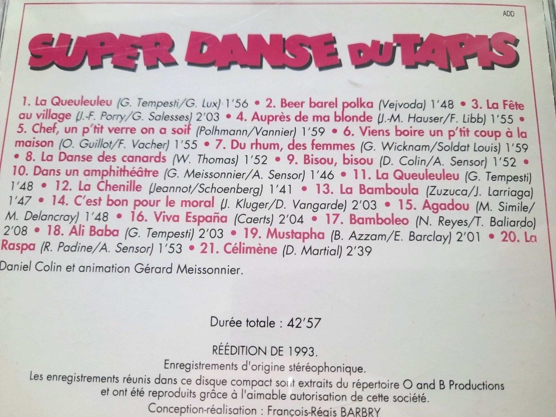 CDs: Cd Compilation Super danse du tapis – D'occasion à Pully par bro_n52j 2