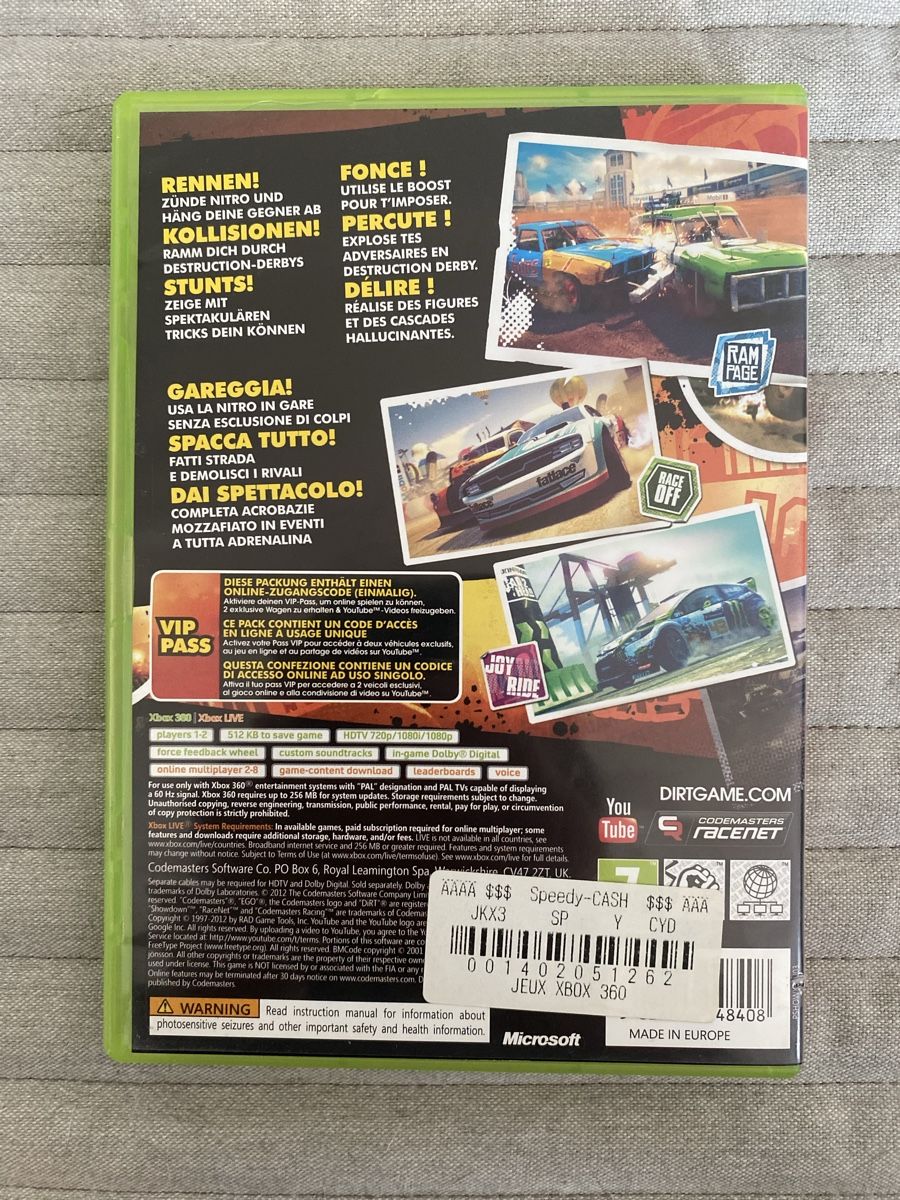 Microsoft Giochi: Dirt Showdown für Xbox 360 – Usato da Thunstetten venduto da Virus_33 2