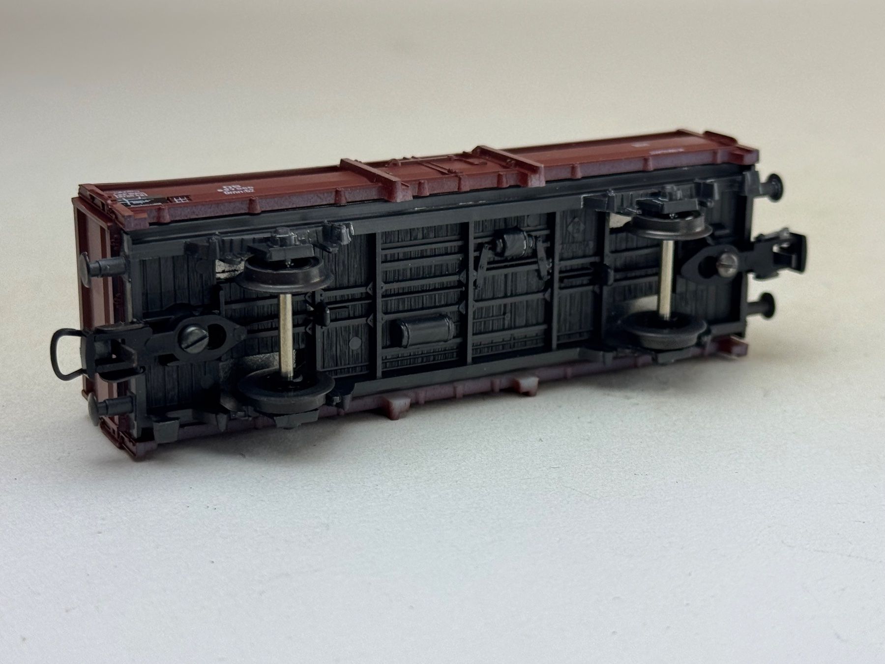 Modellini di ferrovie: EB-  Roco Hochbord Güterwagen DB – Usato da Elm venduto da Wikmtz 2
