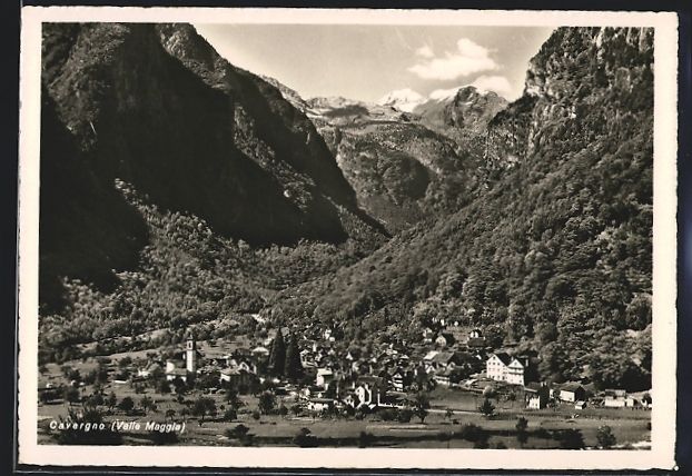 Cartoline postali: Cavergno /Valle Maggia, Panorama mit Ber – Usato da Berlin venduto da bartko-reher
