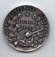 (395) Kant. Schützenfest 1895 Bellinzona, Silber Ø45 mm rar