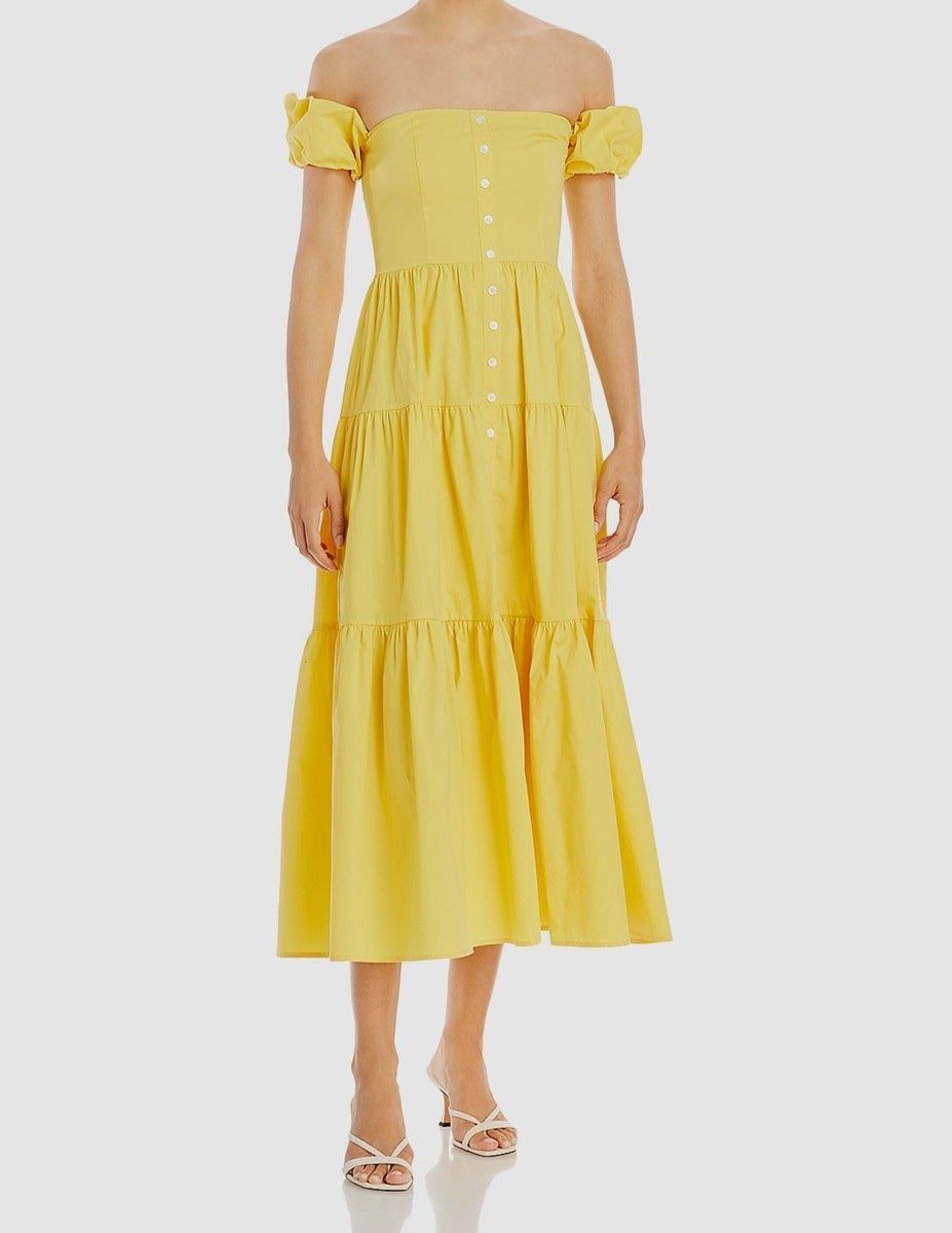 Vestiti: Staud Elio Off-Shoulder Midi Dress – Nuovo (secondo la descrizione) da Genève venduto da gra_xlk7 1