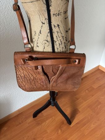 Arizda Bross Tasche Cognacbraun Hoher Neupreis 38x28 cm